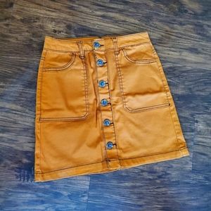 Kensie Jeans Button Down Mini Skirt Size 2